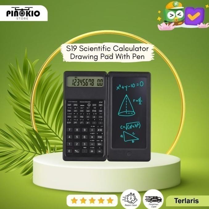 

S19 Scientific Calculator Drawing Pad With Pen - Kalkulator Pad