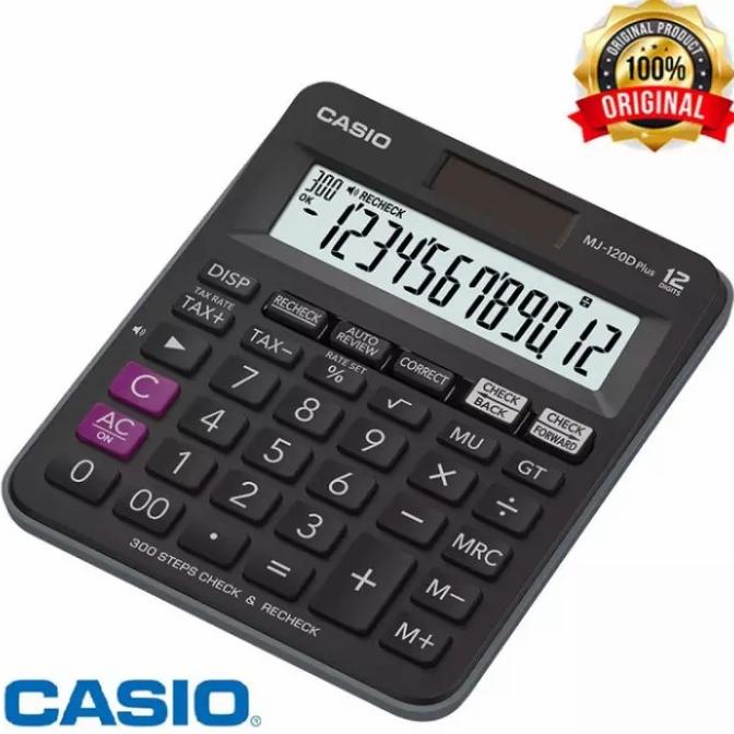 

Kalkulator Meja CASIO MJ-120D Plus-BK Check & Correct Calculator