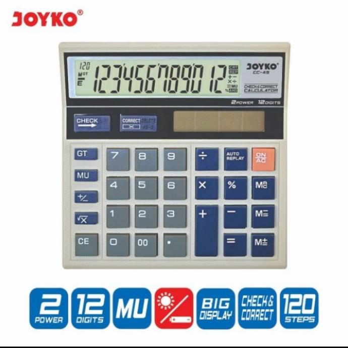 

Kalkulator Joyko CC - 45 12 digits Check correct
