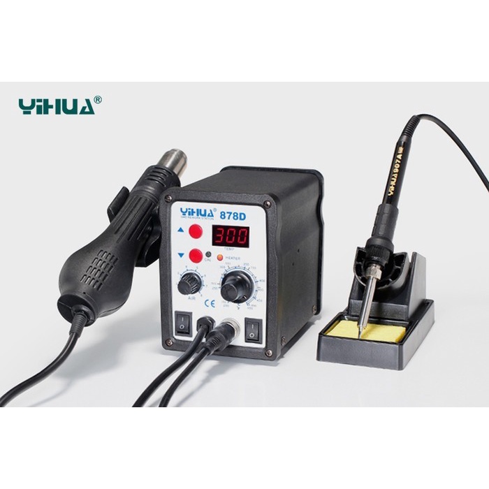 ✅New Yihua 878D 2 In 1 Blower  Solder Station Original Terbatas