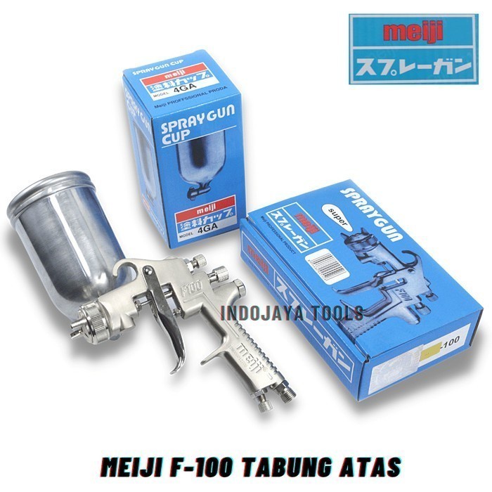 [Original] Spray Gun Cat Meiji F100 Tabung Atas Spet F 100 Spit - Meiji F100 Atas Limited