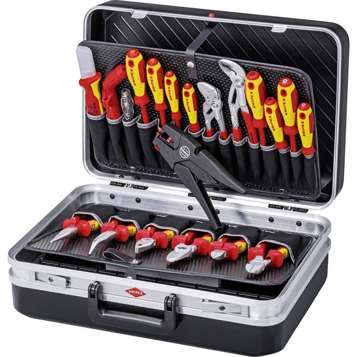 ✅Baru Toolset Listrik Vde 00 21 20 Knipex 20 Piece Electronics Tool Set Terbatas