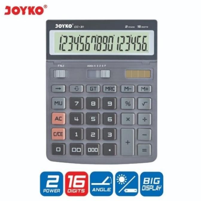

Joyko CC-31 Calculator 16 digit angka / Kalkulator / 16 Digits jumbo