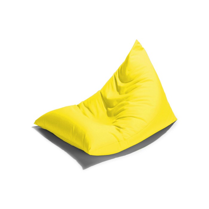 [Original] Termurah Bean Bag Triangle Yellow  Isi Styrofoam  Free Bantal Diskon