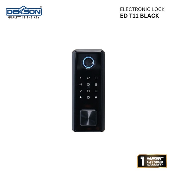 [Ori] Electronic Deadlock Dekkson Ed T11 Black Kunci Pintu Digital Limited