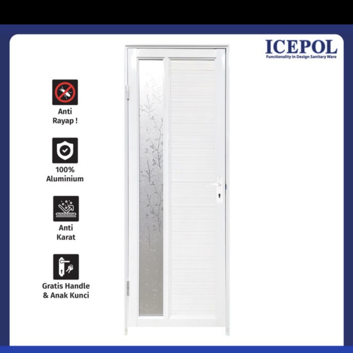 [Ori] Pintu Upvc 70X200 Premium Kusen Dan Kaca Set Lengkap Promo Murah Bisa Gojek