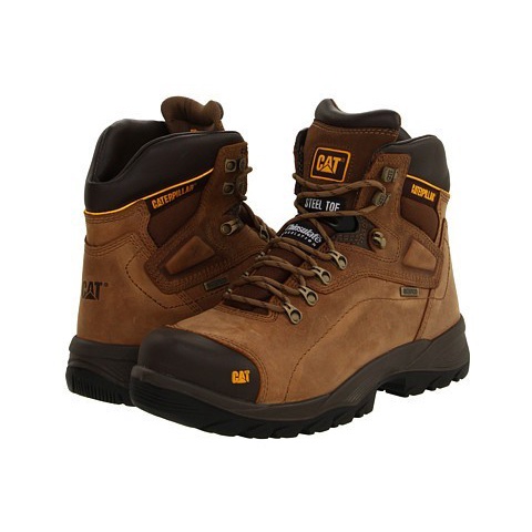 [New Ori] Safety Shoes Caterpillar Diagnostic St Waterproof Darkbeige Original Terbatas