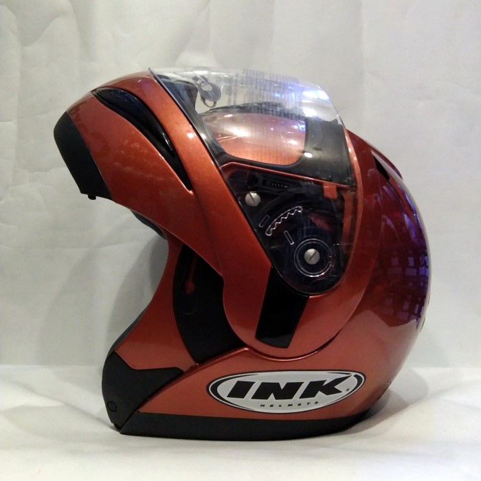 [New Ori] Hlem Ink Top Gun Solid Sparkling Bronze Helm Full Face Bisa Sameday