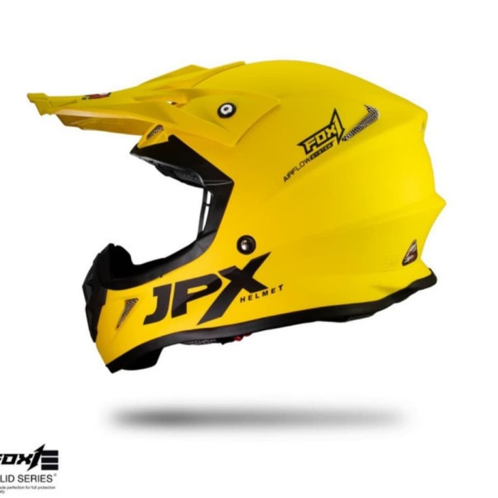 [New Ori] Helm Cross Jpx Fox1 Warna Kuning Lemon Doof Terbatas