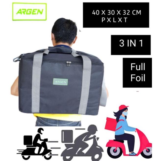 3IN1  TAS FOIL BAWA MAKANAN  Tas Delivery TAS FOOD ANTAR MAKANAN / PAKET Tas Ojol ONLINE DELIVERY Ta