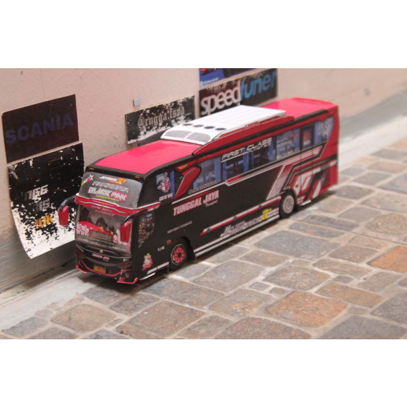 PAPERCRAFT BUS TUNGGAL JAYA BLACKPINK SKALA 1:50