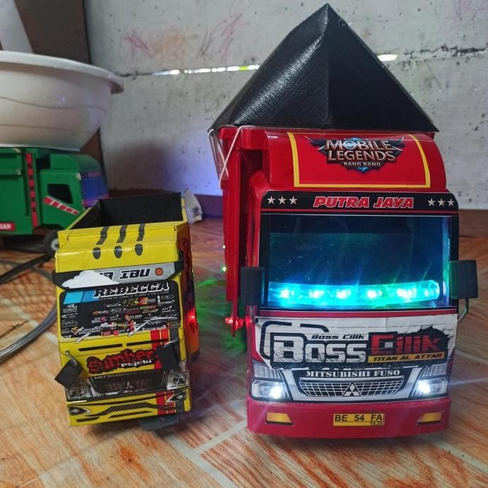 FLASH SALE MAINAN TRUK KAYU SIZE BESAR / TRUK OLENG / MINIATUR TRUK KAYU / TERMURAH