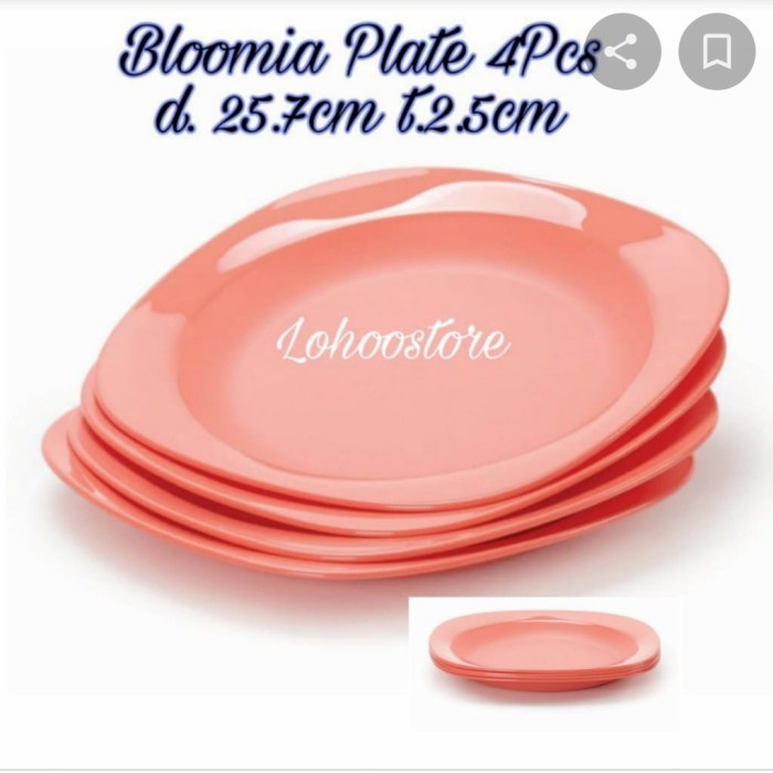 Promo Tupperware Bloomia Plate 4Pcs