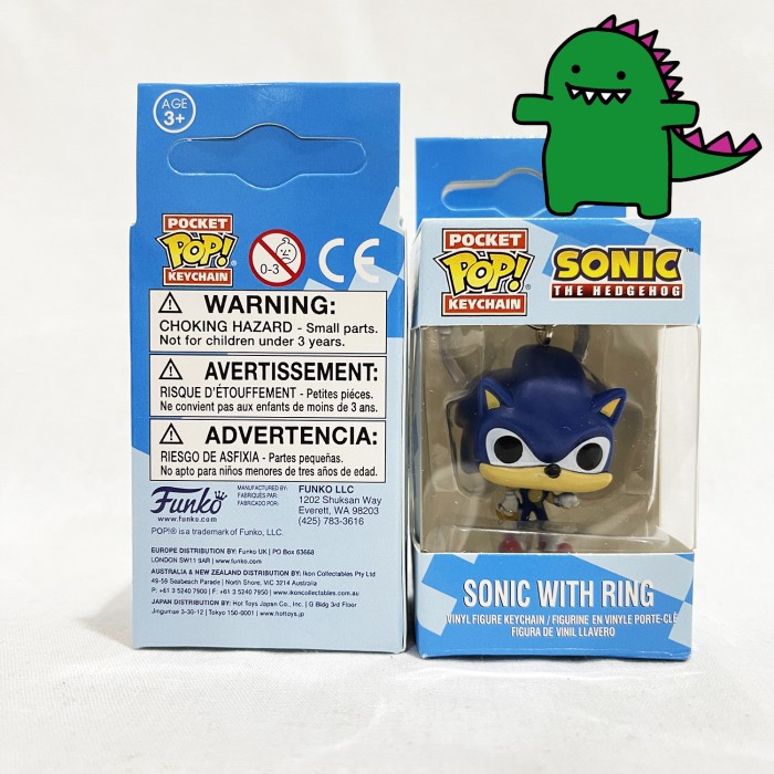 POCKET POP KEYCHAIN SONIC THE HEDGEHOD SONIC WITH RING FUNKO KEYCHAIN