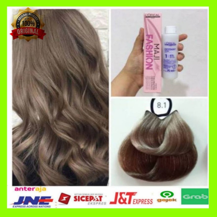 Promo L'Oral Maji Fashion 8.1 Mineral Blue Light Ash Blonde Brown +Oxidant