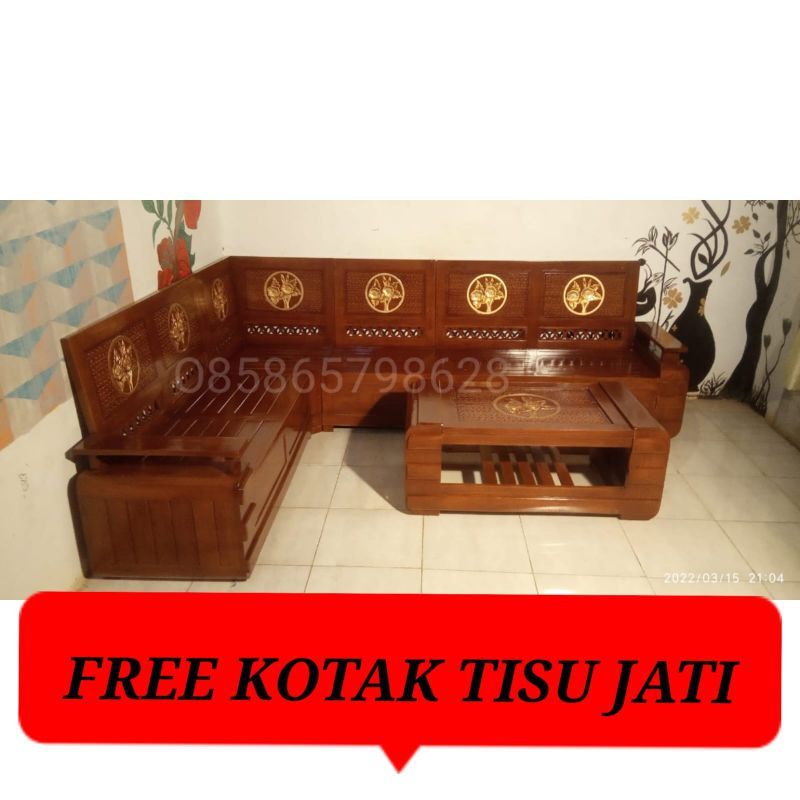 Kursi tamu kursi sudut minimalis Koper full kayu Jati kursi meja tamu kursi tamu minimalis Koper