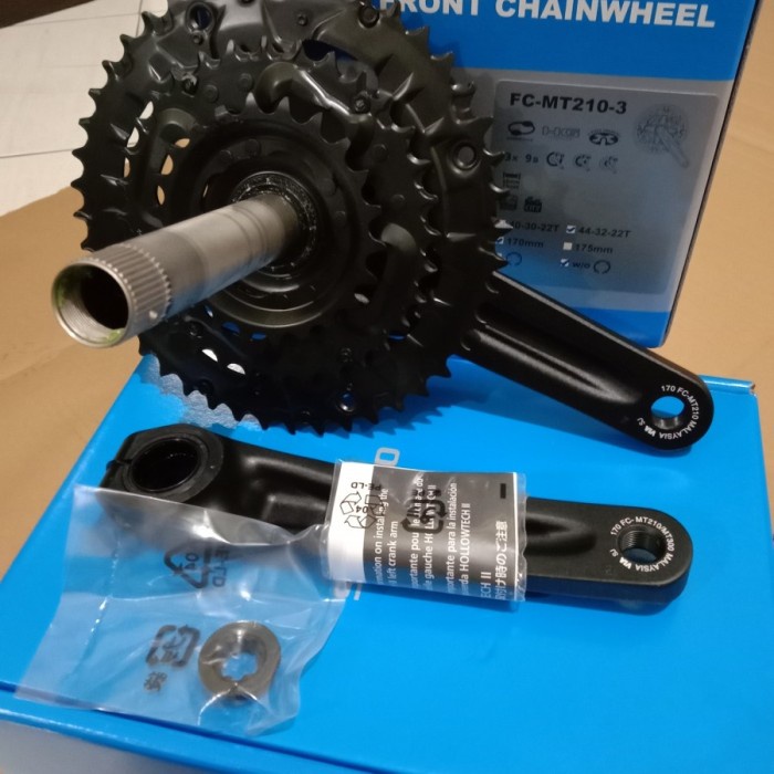 crankset - crank set shimano altus mt210 - hollowtech ii - 44t lelalela8187