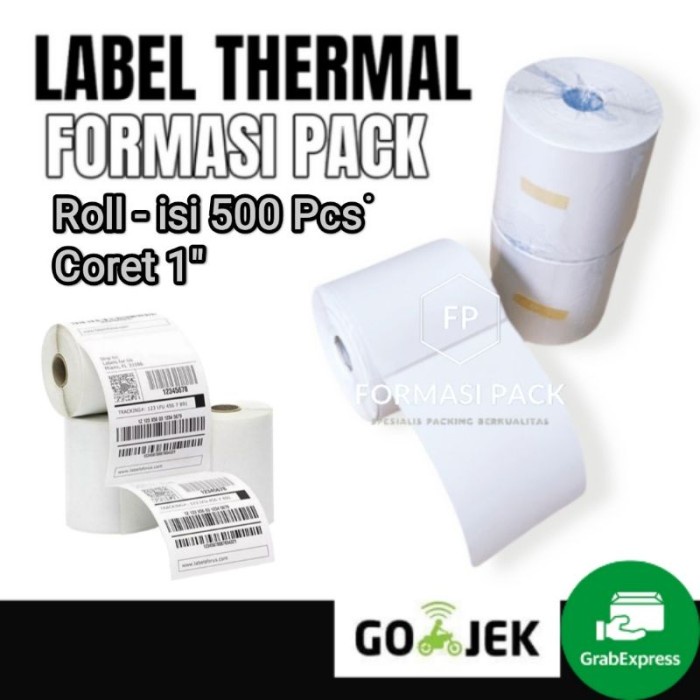 

Promo Kertas Thermal Label Sticker 100X150 500Pcs Barcode Ukuran A6