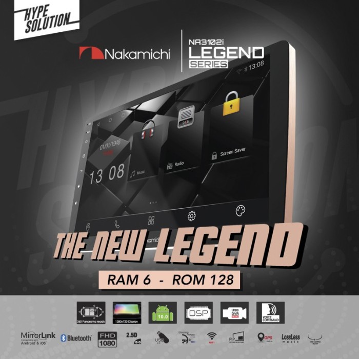 Headunit Android Nakamichi New Legend NA 3102i 9 Inch Ram 6/128