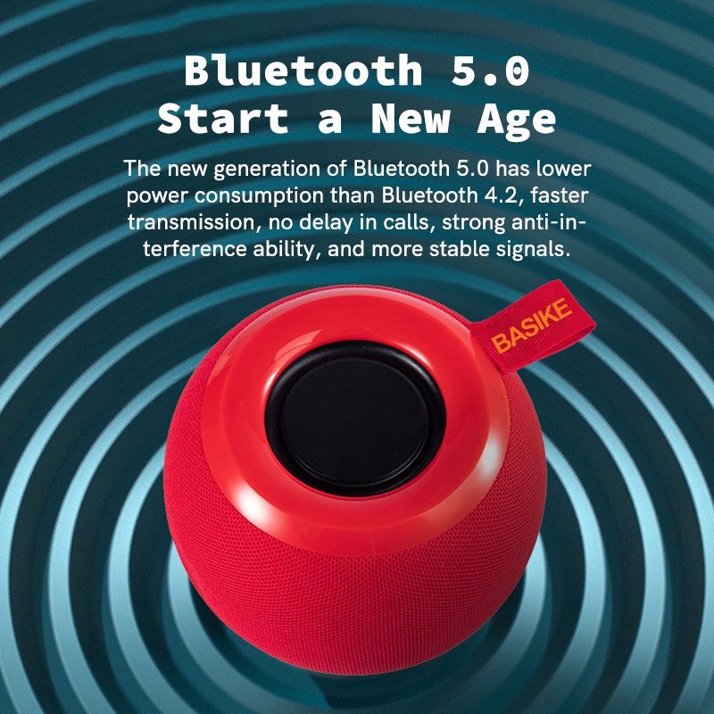[BEST QUALITY] BASIKE Speaker Bluetooth portable murah Mini aktif bass polytron karaoke music player
