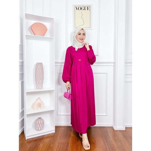 [LIMITED] BEST PRODUCT DRESS TWILL REMPEL//BAHAN RAYON TWILL UNIQLO//LD 120 CM