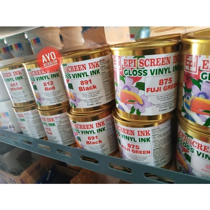 

Asli Epi Screen Ink Gloss Vinyl Ink 891 Black 1Kg Tinta Epi Hitam 891 1Kg High Quality