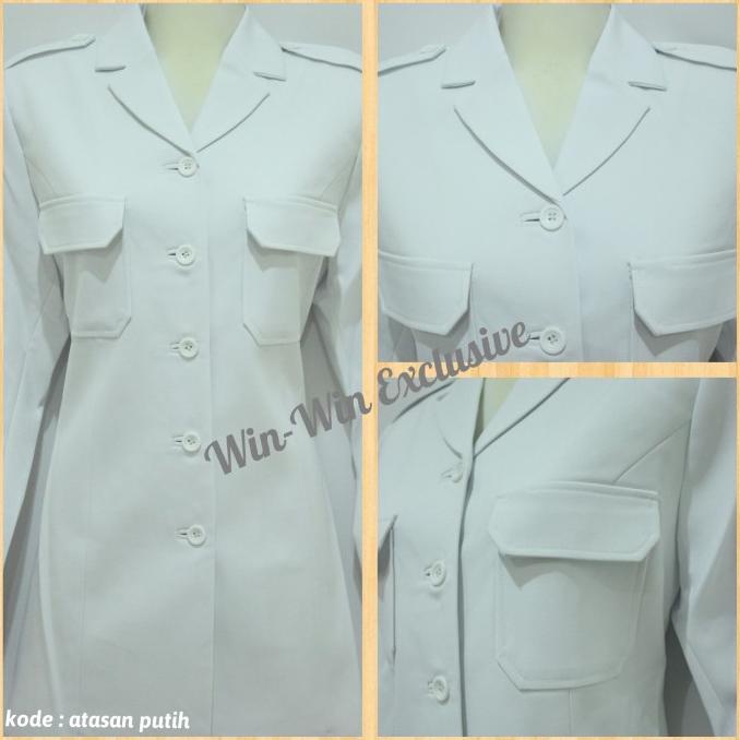 Seragam PNS Putih Wanita Kemeja PNS Putih