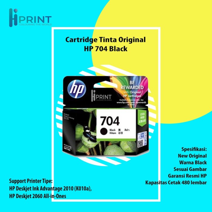 

Baru Tinta Cartridge Hp 704 Black Original Ready Stock