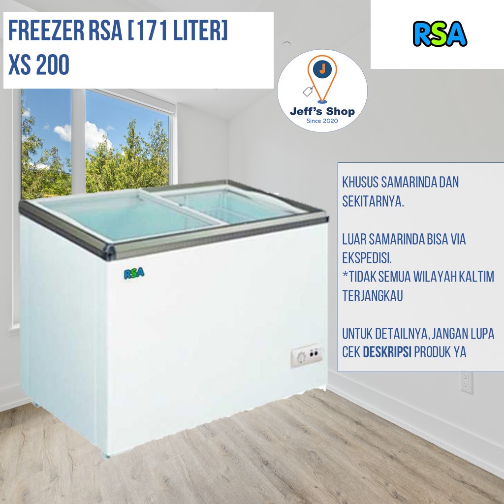 Chest Freezer / Freezer Box Kaca RSA [171 Liter] XS 200