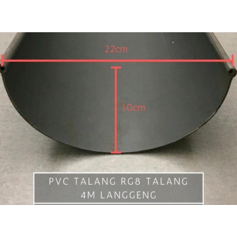 Terbaik! Talang Air PVC Langgeng HR 8" 4m 4meter 4mtr Setengah Lingkar