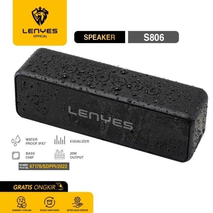 Speaker Bluetooth Portable LENYES S806 Waterproof IP67 Voice Assistant