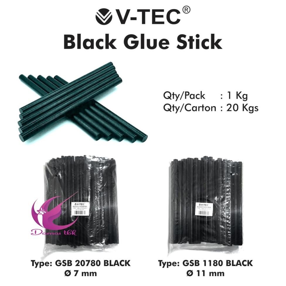 

Berkualitas Lem Tembak / Lem Bakar Besar / Kecil V-Tec GLUE STICK TYPE GSB BLACK 1Kg ,.