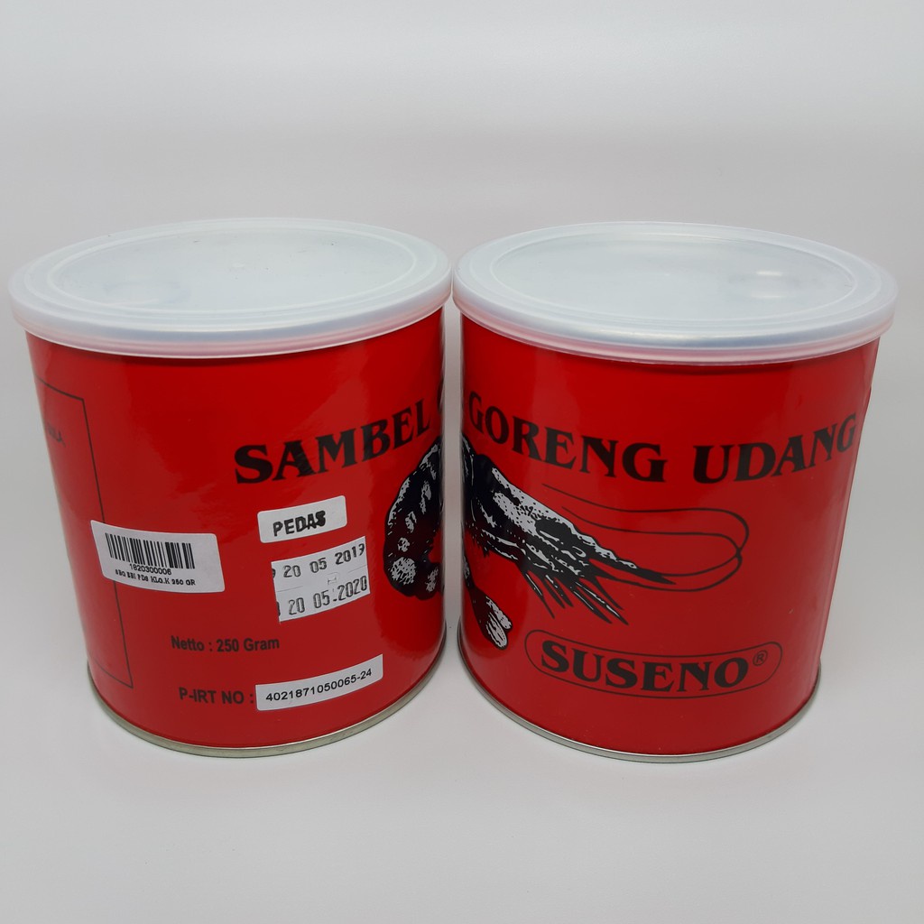 

Sambal Goreng Udang Pedas Suseno Kaleng Lampung