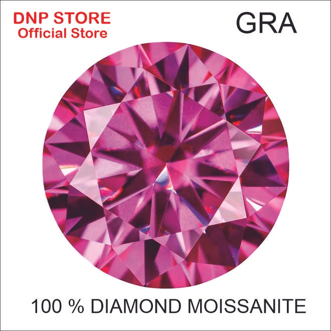 Mei [ Gra - Sertifikat ] Sakura Pink / Soft Pink 100% Batu Moissanite