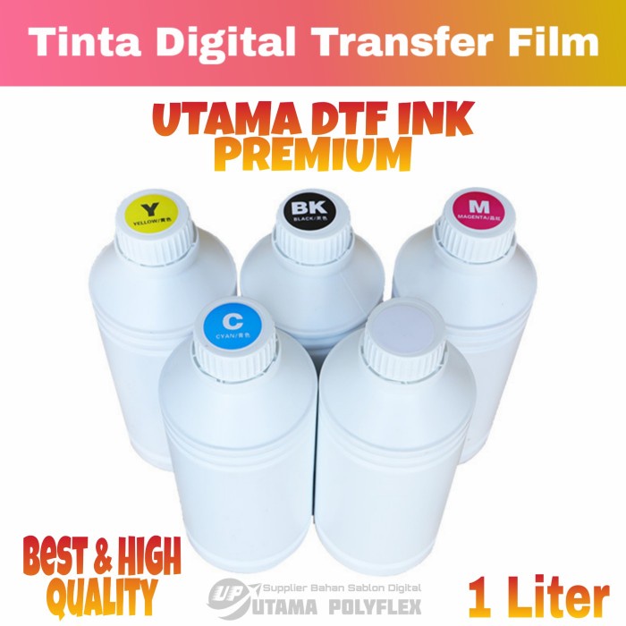 

Terbatas Tinta Dtf Premium / Digital Transfer Film Ink Cmyk White 1 Liter Diskon