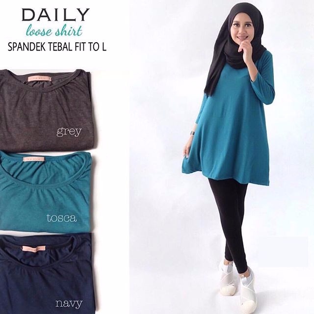 TERBARU Baju Atasan Blouse Wanita Baju Muslim Blus Muslim Daily Loose Shirt