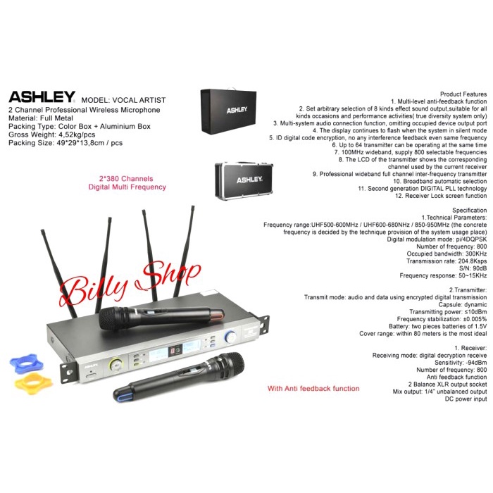 MIC WIRELESS ASHLEY VOCAL ARTIS