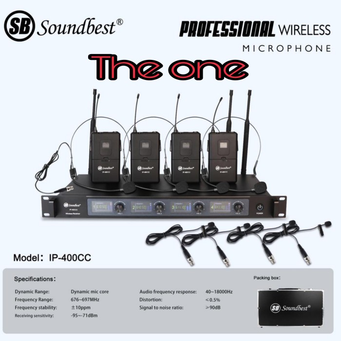 MIC WIRELESS SHURE X ICO 4 CHANNEL (4 CLIP on + 4 headset)good quality