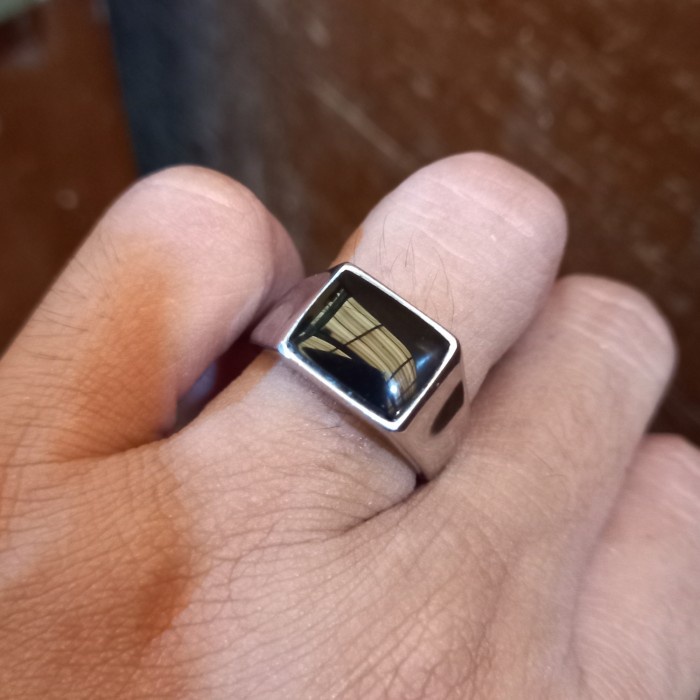 Mei Cincin Batu Yaman,Batu Akik Asli,Cincin Batu Akik Natural Yaman Wulung