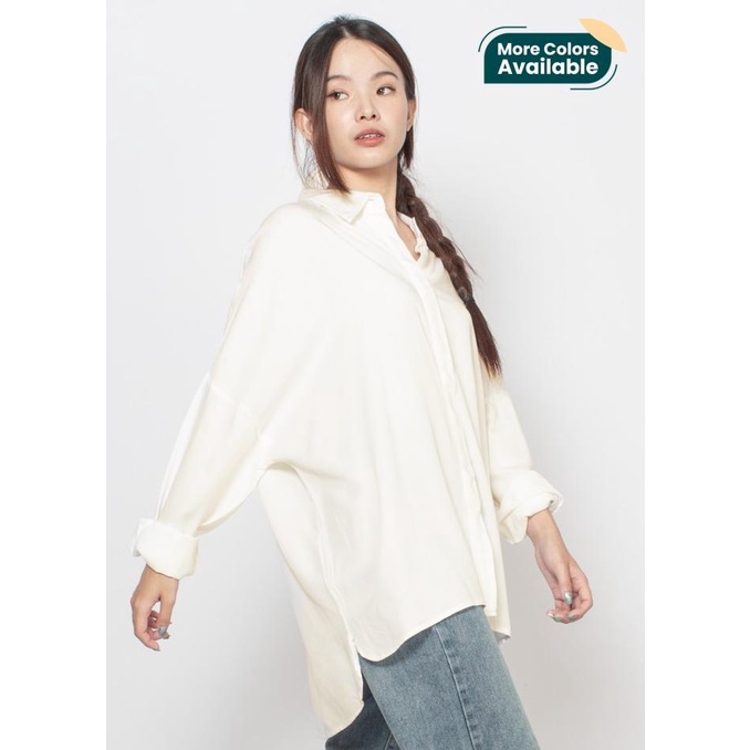 Ixora Odele Oversized Shirt - Kemeja Wanita Oversized Polos