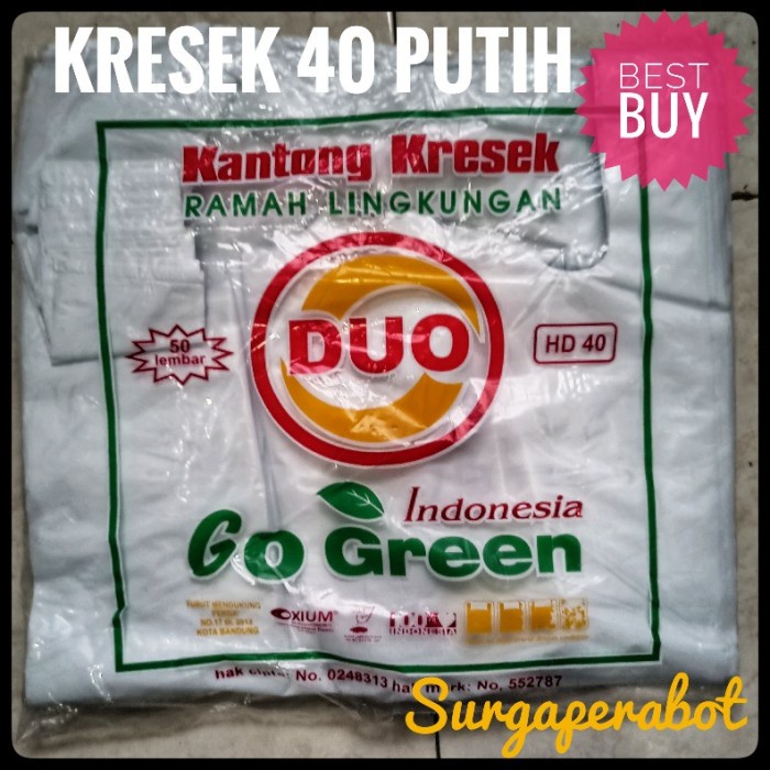 

Promo Kantong Kresek Hd 40 Putih Duo Plastik Keresek Besar Terbaru