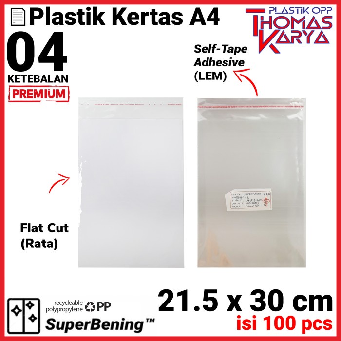 

Promo 21.5X30 Cm Plastik Opp Lem Tebal Kemasan A4 Baju Undangan Terbaru