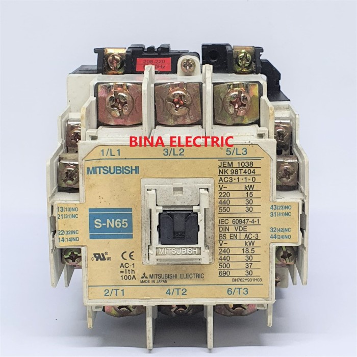 ✨Ori Contactor Mitsubihsi S-N65 3P 100A / Kontaktor Mitsubishi Sn65 Sn-65 Terbatas