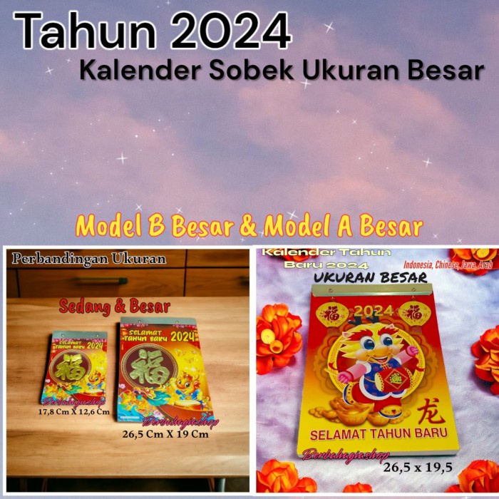 

Terlaris Kalender Chinese Jawa Arab Indonesia Sobek Harian Tahun 2024 Uk Besar Promo Terbaru