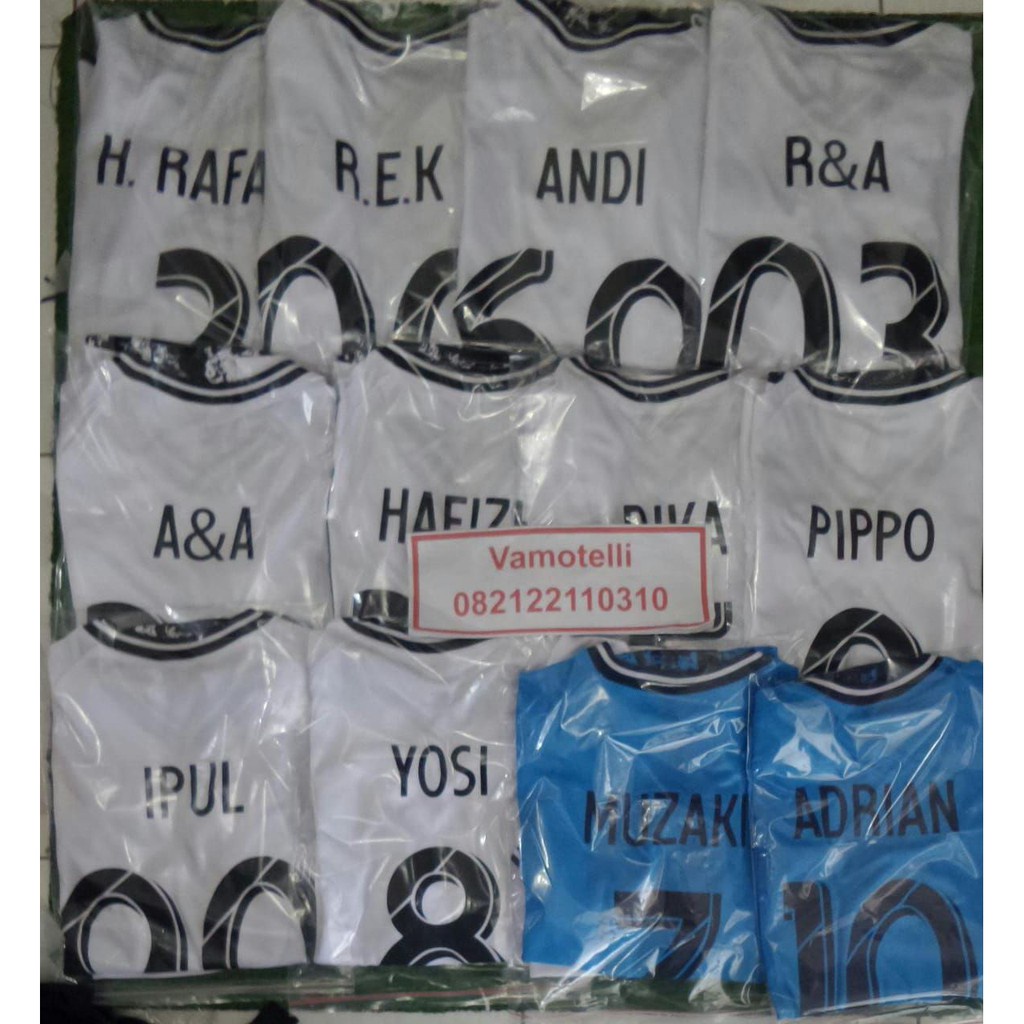 Baju Bola Stelan Futsal Bola Jersey - Vamotelli (Design Granada #3)