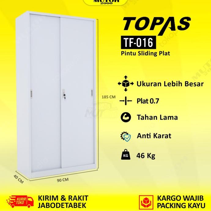 

Terlaris Topas Tf-016 Lemari Arsip Kantor Lemari Besi - Slidiing Plat Stok Terbatas