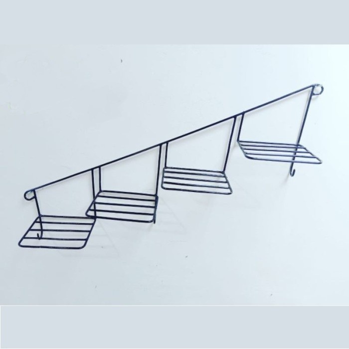 Rak Bunga Besi Tempel Dinding / Rak Pot Dinding Anak Tangga / Standing Pot Besi / Rak Bunga Besi