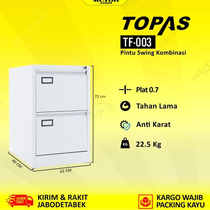 

Terlaris Topas Tf-003 Filling Cabinet 2 Laci Filing Kabinet Besi 2 Laci Original