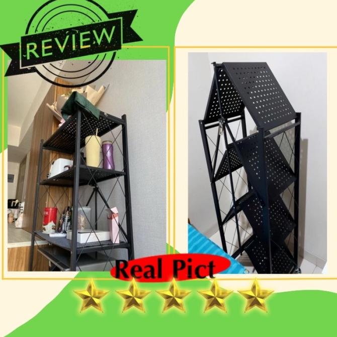 Rak Dapur Lipat Portable Rak Lipat Serbaguna Rak Dapur Portable