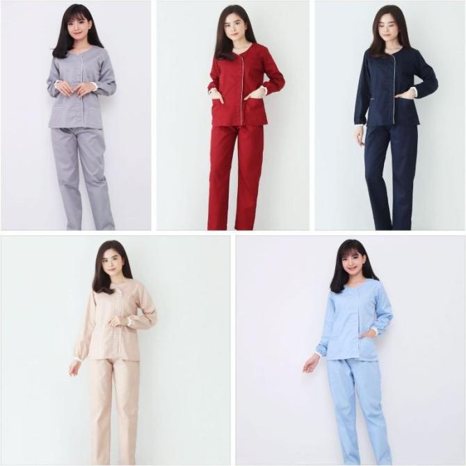 Baju Suster Lengan Panjang Jumbo Bigsize / Seragam Suster Jumbo Bigsiz